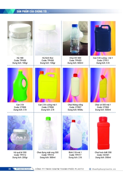 Can nhựa các loại - Thanh Phúc Plastic - Công Ty TNHH SX & TM Thanh Phúc Plastic
